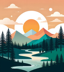 Mountain vector illustration