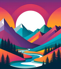 Mountain vector illustration