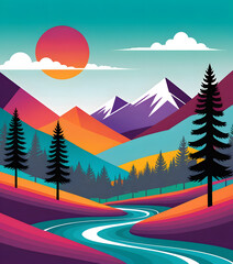 Mountain vector illustration