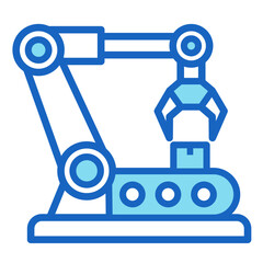 Industrial Robot  Icon Element For Design	