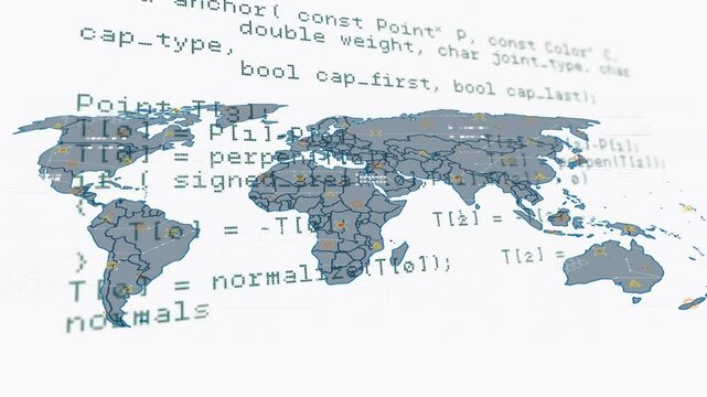 On world map fading in, C++ code sliding, computing geometry and returning vectors for network view