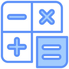 Calculator Icon Outline Blue