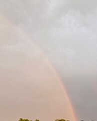 Double Rainbow in Dramatic Evening Sky