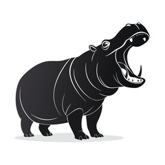 Fototapeta premium vector illustration of a rhino