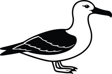 albatross bird vector icon