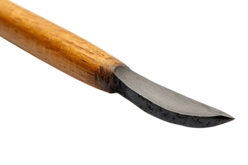 Carving Knife Woodworking Tool Craft Detail Bladesmith Sharp Antique Design Artistic on transparent background