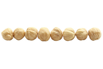 Delicious Hazelnuts Row Isolated on Black Backdrop Healthy Raw Snack Vegan Nuts Ingredient on transparent background
