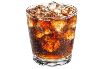 Refreshing Cola Drink with Ice Cubes Photography Fizzy Beverage Cold Drink Soft Drink Liquid on transparent background