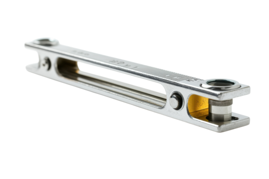 Precision Measuring Tool Silver Caliper Industrial Gauge Equipment Close Up Engineering on transparent background