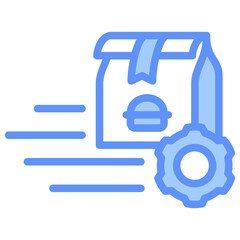 Delivery Service Icon Outline Blue