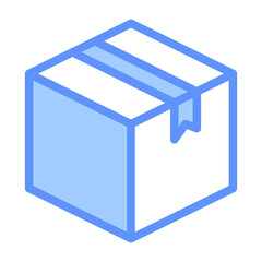 Delivery Box Icon Outline Blue