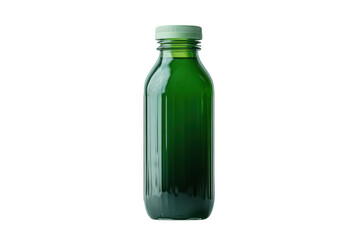 Green Juice Bottle Photography Healthy Beverage Still Life Drink Mockup Isolated Product Shot on transparent background