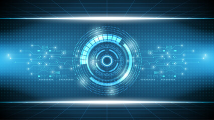 Blue Futuristic Abstract technology background Hi-tech system concept vector illustration