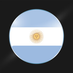 Argentina flags design vector illustration graphic of glossy buttons with identification pin vector illustration