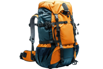 Adventurous Backpacking Hiking Pack Gear Outdoor Travel Camping Adventure Essentials Explore on transparent background