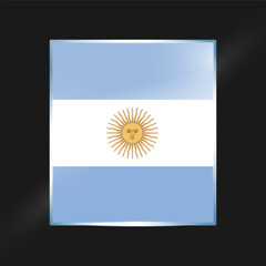 Argentina flags design vector illustration graphic of glossy buttons with identification pin vector illustration