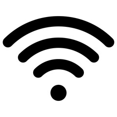Wifi Icon Black Solid