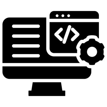 Webdev Icon Black Solid