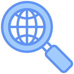 Search Icon Outline Blue