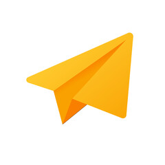 Paper airplane, message sending – vector illustration
