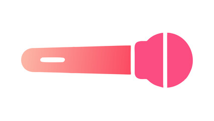 Microphone icon designed with a simple and modern aesthetic featuring a pink gradient for digital applications