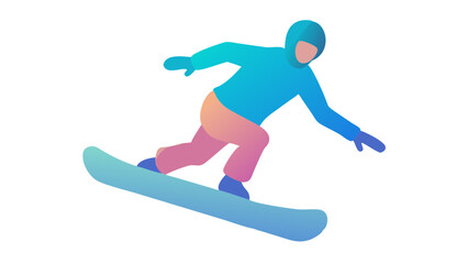 Obraz premium Snowboarder performing a dynamic trick on a winter slope in a vibrant and colorful style