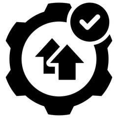 Efficiency Icon Black Solid