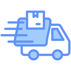 Delivery Icon Outline Blue