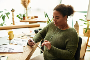 Creative expression flows at a vibrant crafting workshop with skilled individuals