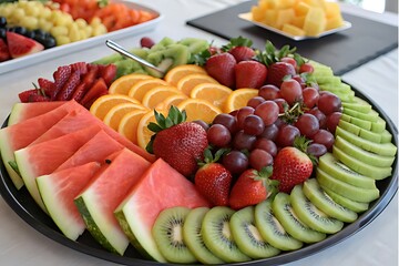 A vibrant fruit platter for a party