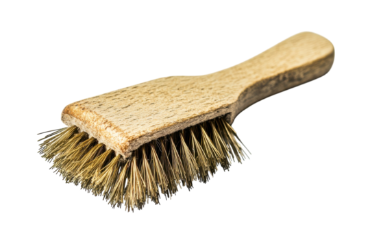 A wire brush on black background