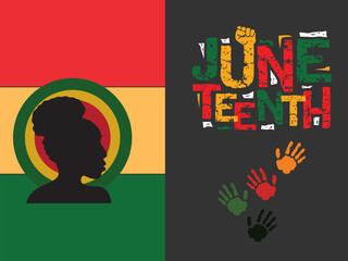 vector illustration of a afro american girl with colorful background