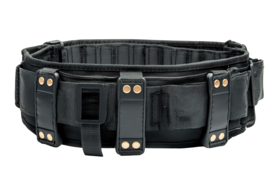 A black tactical duty belt