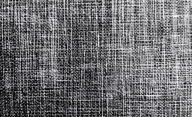 Black and white linen fabric texture background. Gray woven cloth pattern for design element. Blank canvas, white.