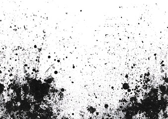 Black and white grunge texture background, vector illustration with dust scratches on a white background. Design element for decorative backgrounds, textures, or prints. Vector illustration.