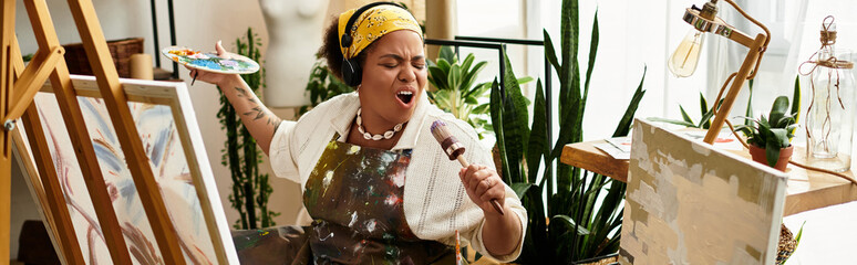 Creativity bursts forth in a vibrant crafting workshop with music and joy
