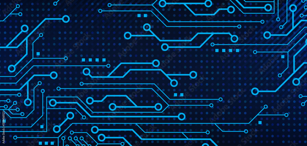 Wall mural technology graphic design background. vector illustration. vector abstract technology circuit lines.