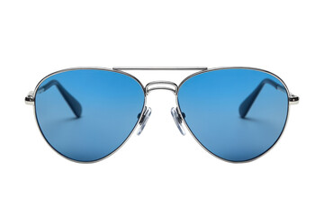Blue lens aviator glasses