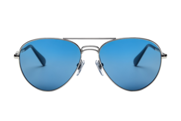 Blue lens aviator glasses