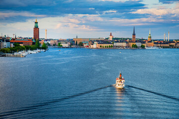 Cityscape of Stockholm, Sweden in  summer