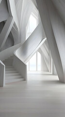 Fototapeta premium White Modern Architecture Interior Design