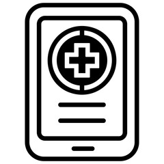 Fototapeta premium Digital Health Record Icon