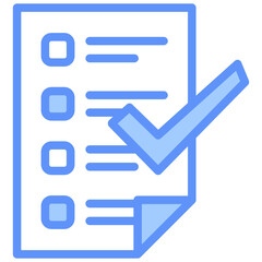 Checklist Icon Outline Blue