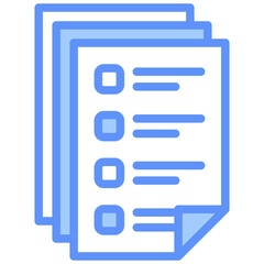 Task Icon Outline Blue