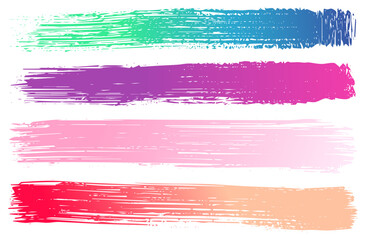 Gradient color Black set paint, ink brush, strokes, brushes, lines, Set of paint brush stroke and abstract grunge banner for graphic background