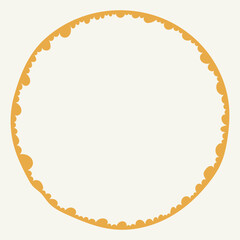 Minimalist trendy abstract round frame. Modern vector template for design.