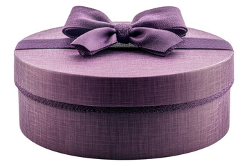 Purple box with satin bow