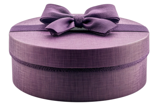Purple box with satin bow