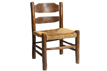 Old wooden chair with seat