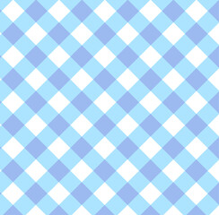 Soft light blue and white squares form a checked pattern, creating a visually appealing vector illustration. This design is ideal for backgrounds in textiles, home decor, or digital projects